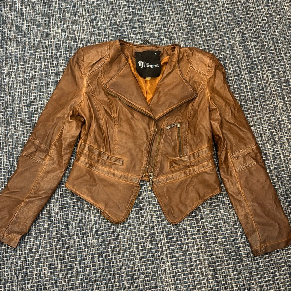 Pleather brown jacket